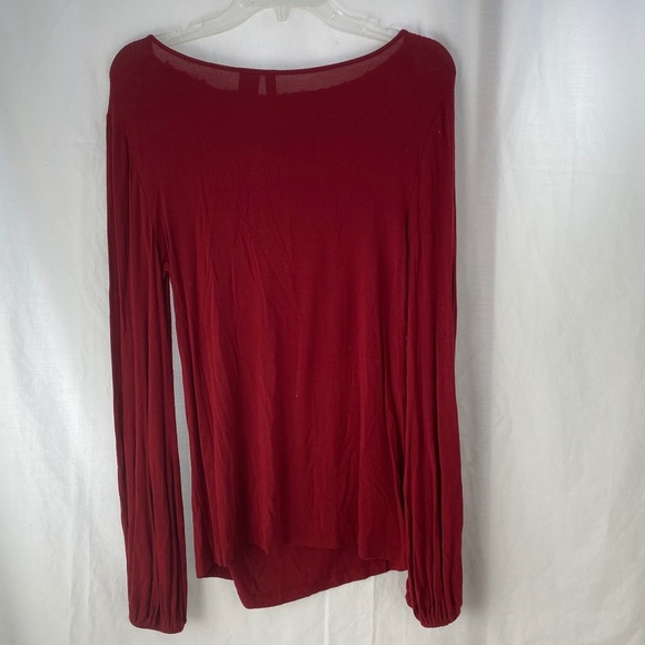 Bisou Bisou - Women's - Red - Blouse - Top - Long Sleeve - Shirt - Size: Large - Picture 7 of 8